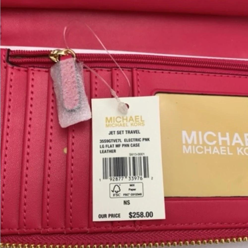 MICHAEL KORS Reed Large Leather Belted  Shoulder Bag & Multifunctional wallet